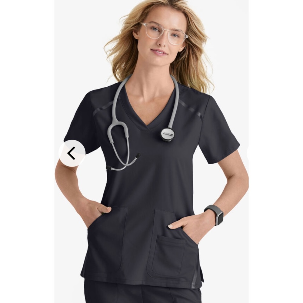 Grey’s Anatomy Scrub Set, size XS color dark gray